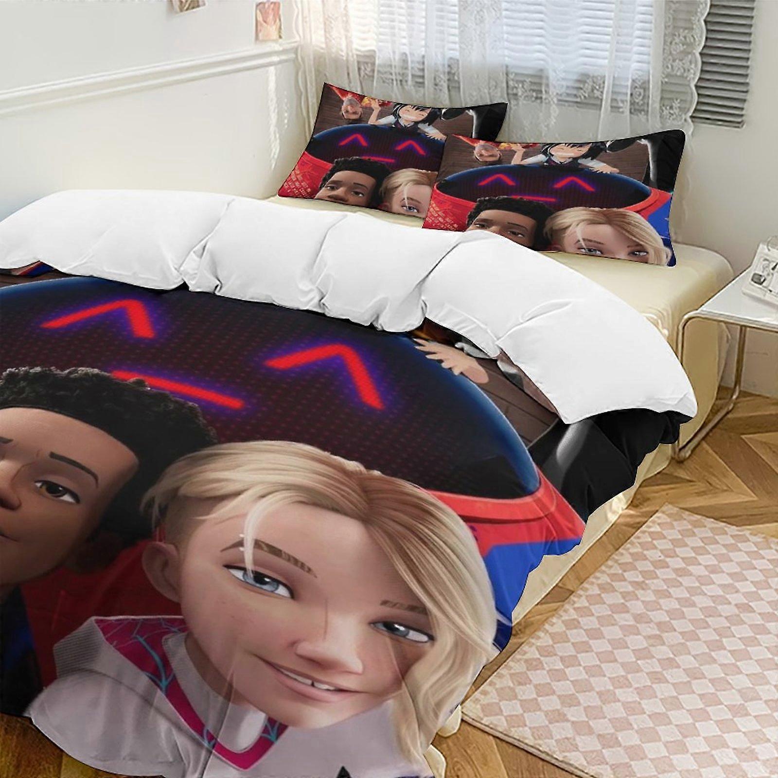 Bedding set HL645 Miles Morales Down Duvet Cover Microfiber Bedding Set, 1 Down Duvet Cover and 2 Pillowcases XN645