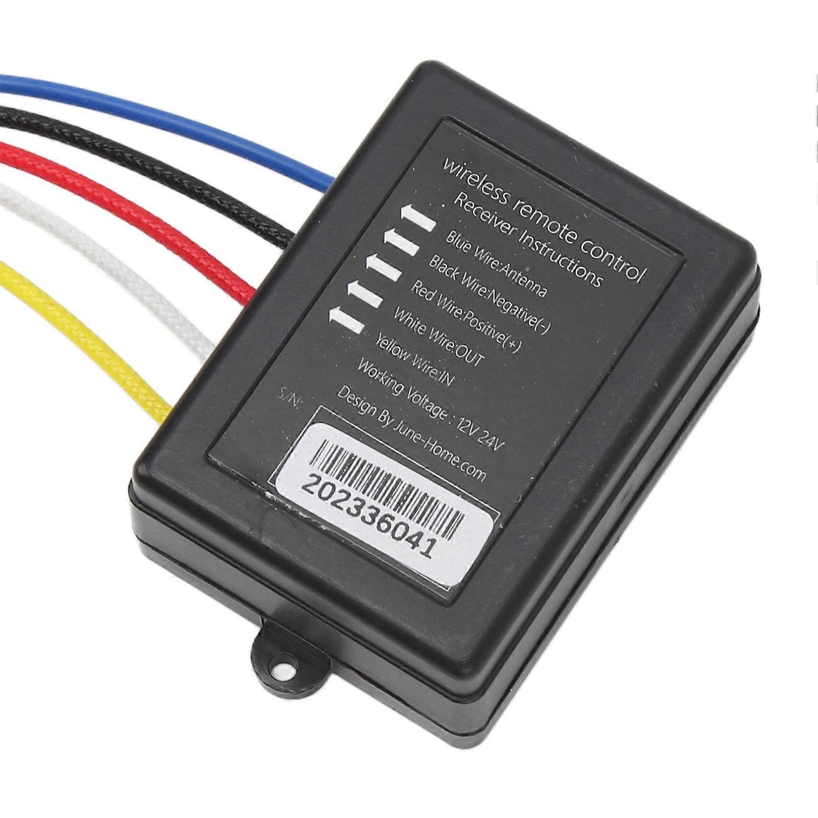 Wireless Winch Remote Control Kit 434MHz DC12V 24V 50ft Range Universal Fit for Truck ATV SUV