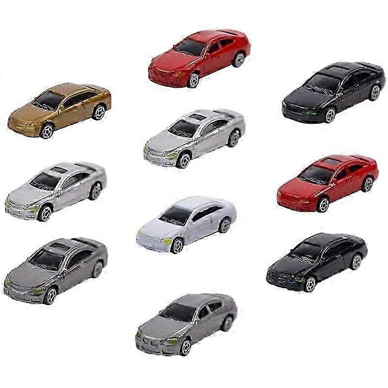 10 Pack 1 / 87 Mini Model Car Painted Car Modeller Building Tog Landskap Building Tog Layout Set Mod