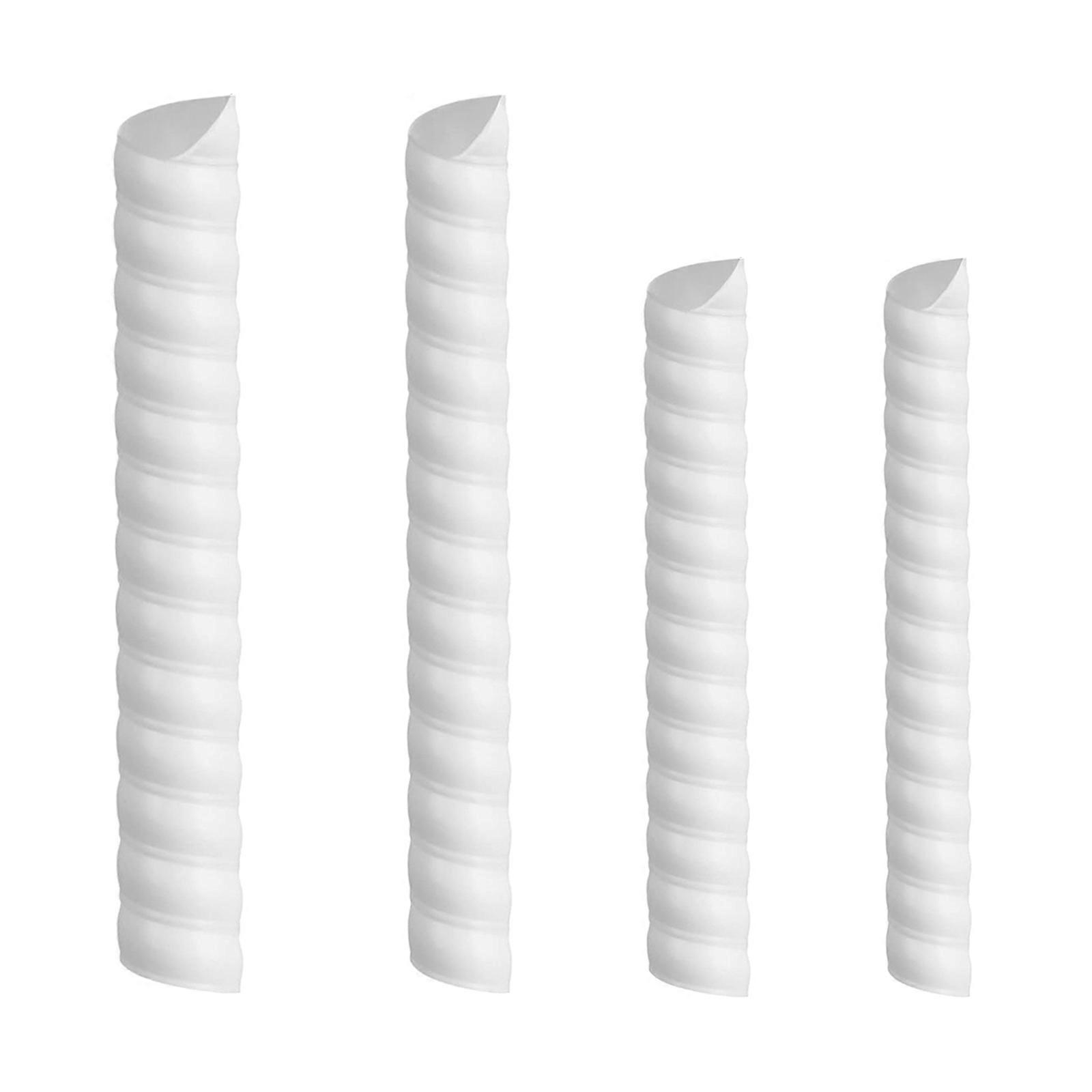 4PCS White Plastic Tree Guards, Trunk Protectors - 2 Large (5cm) & 2 Small (4cm)