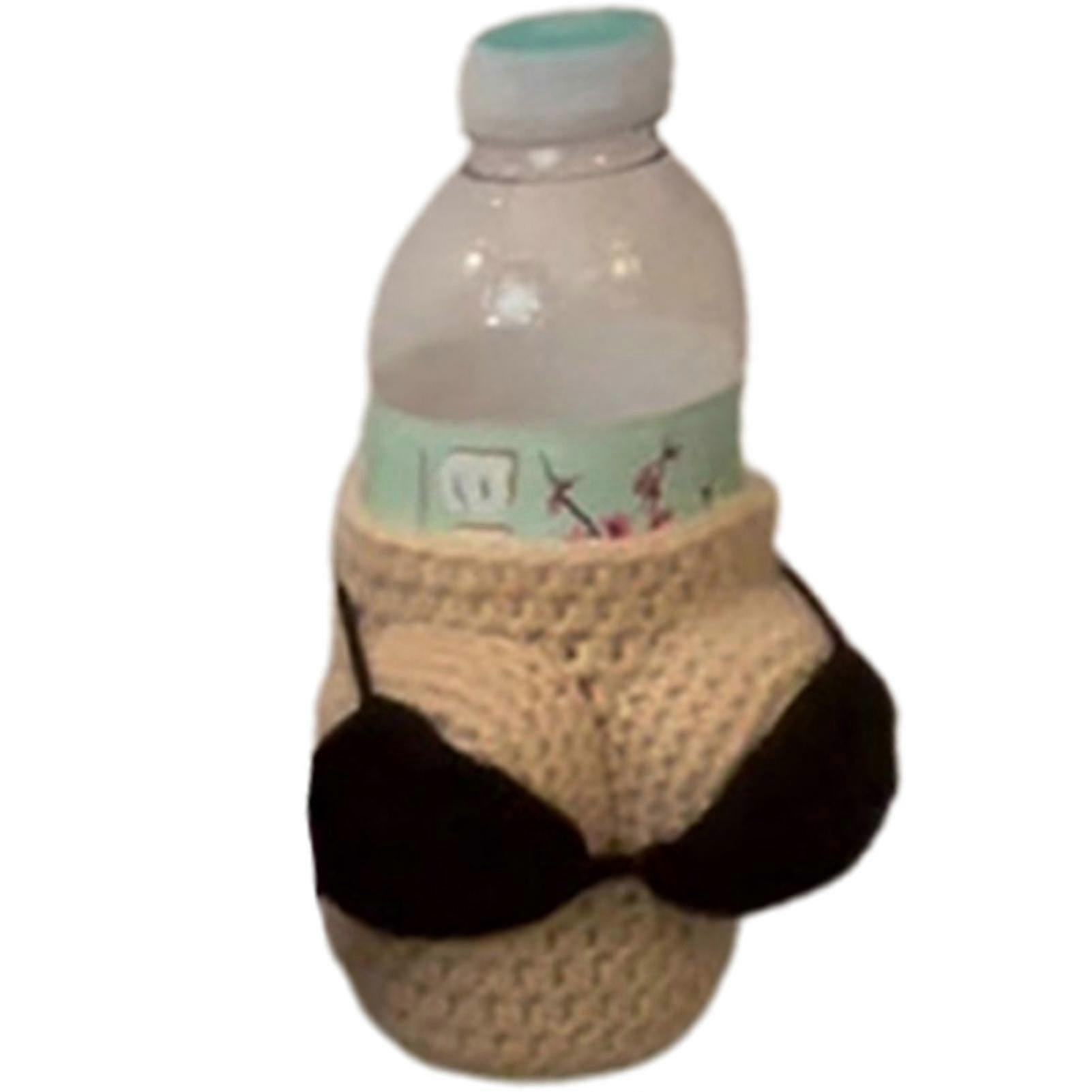 زجاجة البيرة المريحة يغطي الثدي الكبير تصميم لينة محبوك زجاجة ديكور اللباس الأكمام الإبداعية الجدة