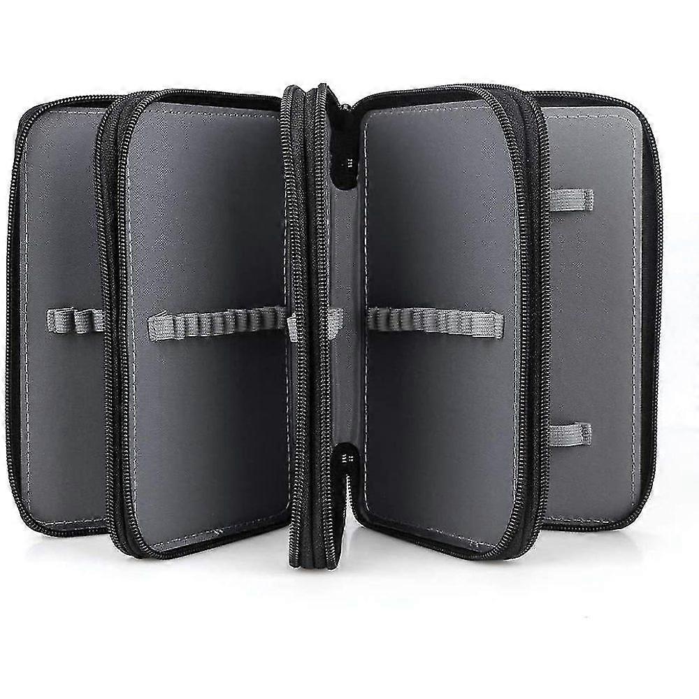 Large Pencil Case, Pencil Case 72 Slots Pencil Case Portable Case black