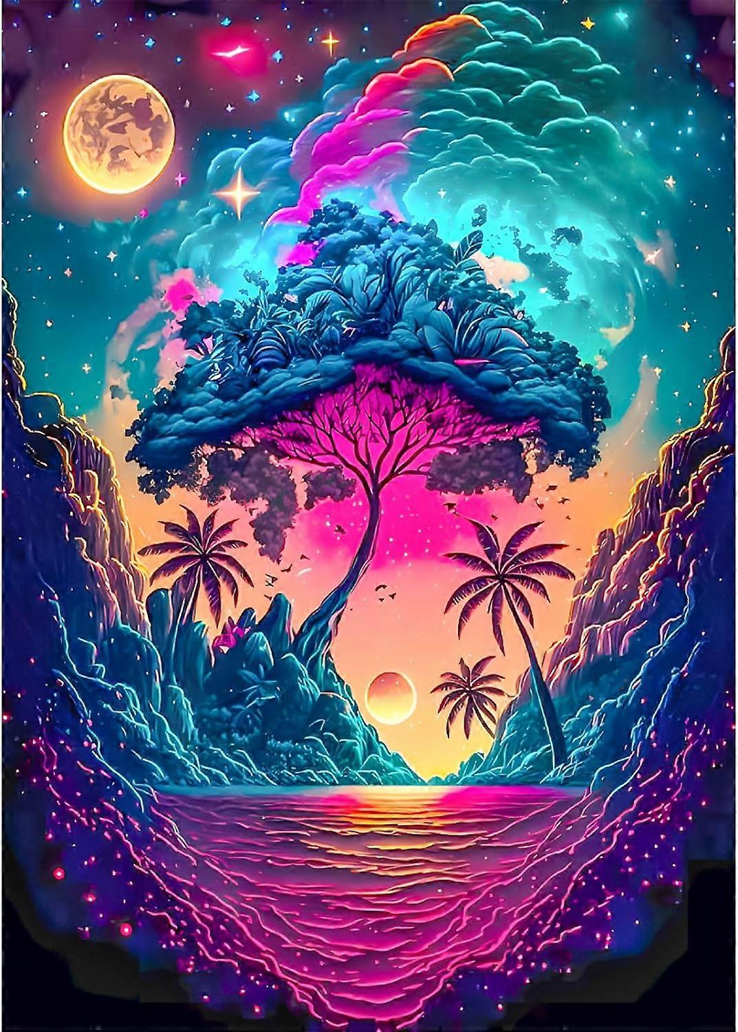 Livets tre diamantmaleri 30x40cm (stil 13)