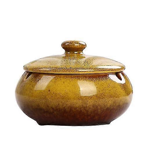 High-end Household Ashtray Retro Decorative Ashtray With Lid