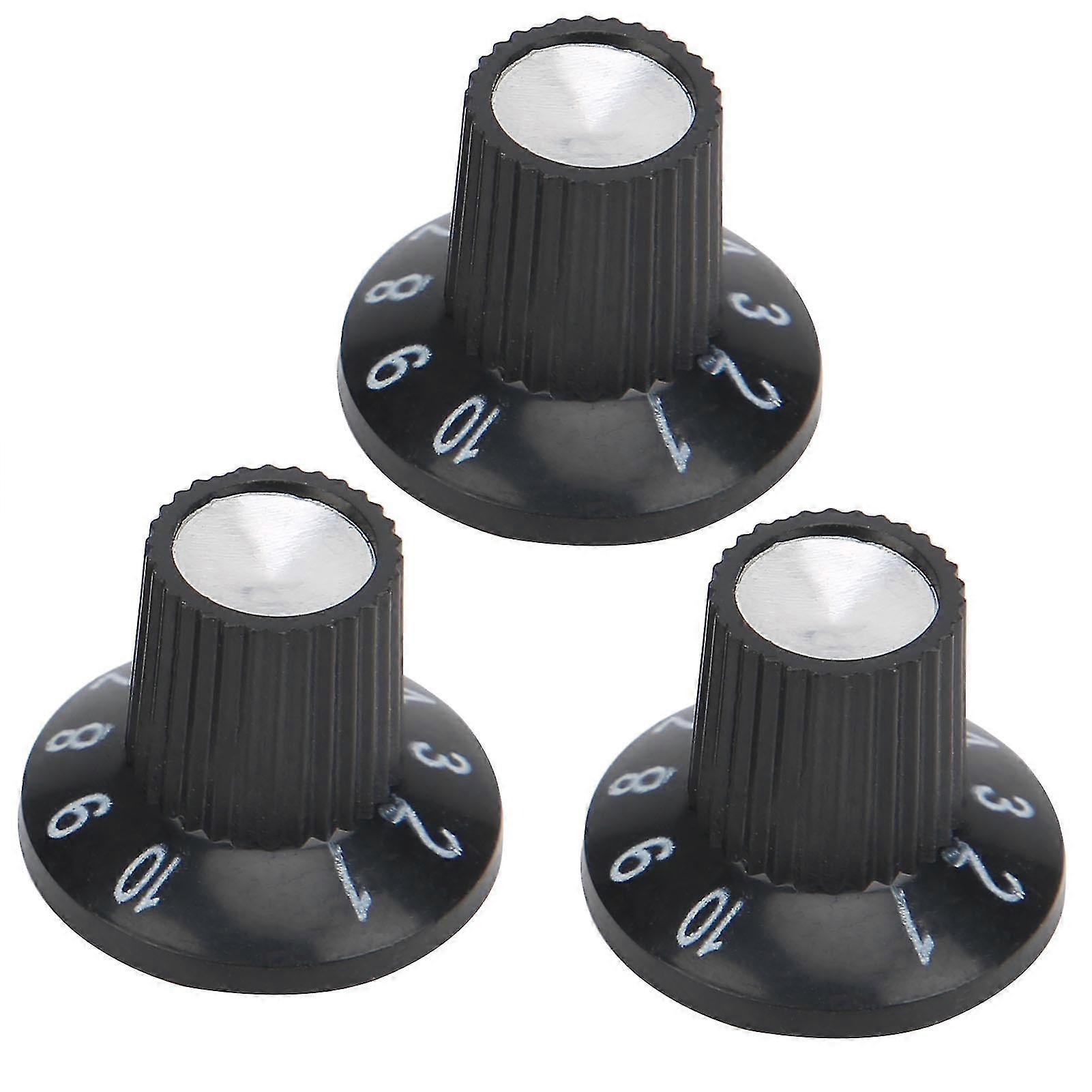 3Pcs Electric Guitar Control Knobs Plastic WitchHat for Adjusting Tone Volume Decoration