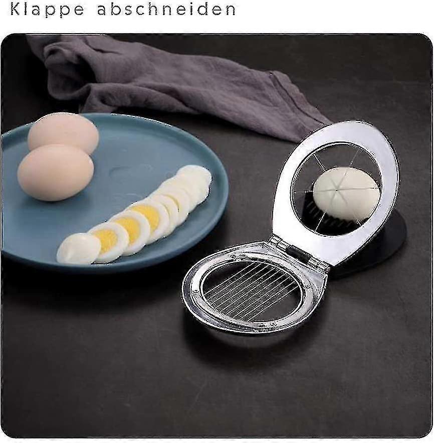 Stainless Steel Egg Slicer for Hard Boiled Eggs - Multi Function Kitchen Tool