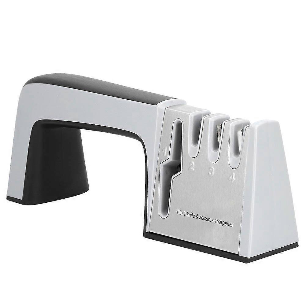 Knife Sharpener 4-in-1 4 Stage Scissors Grinder Home Kitchen Sharpening Tool