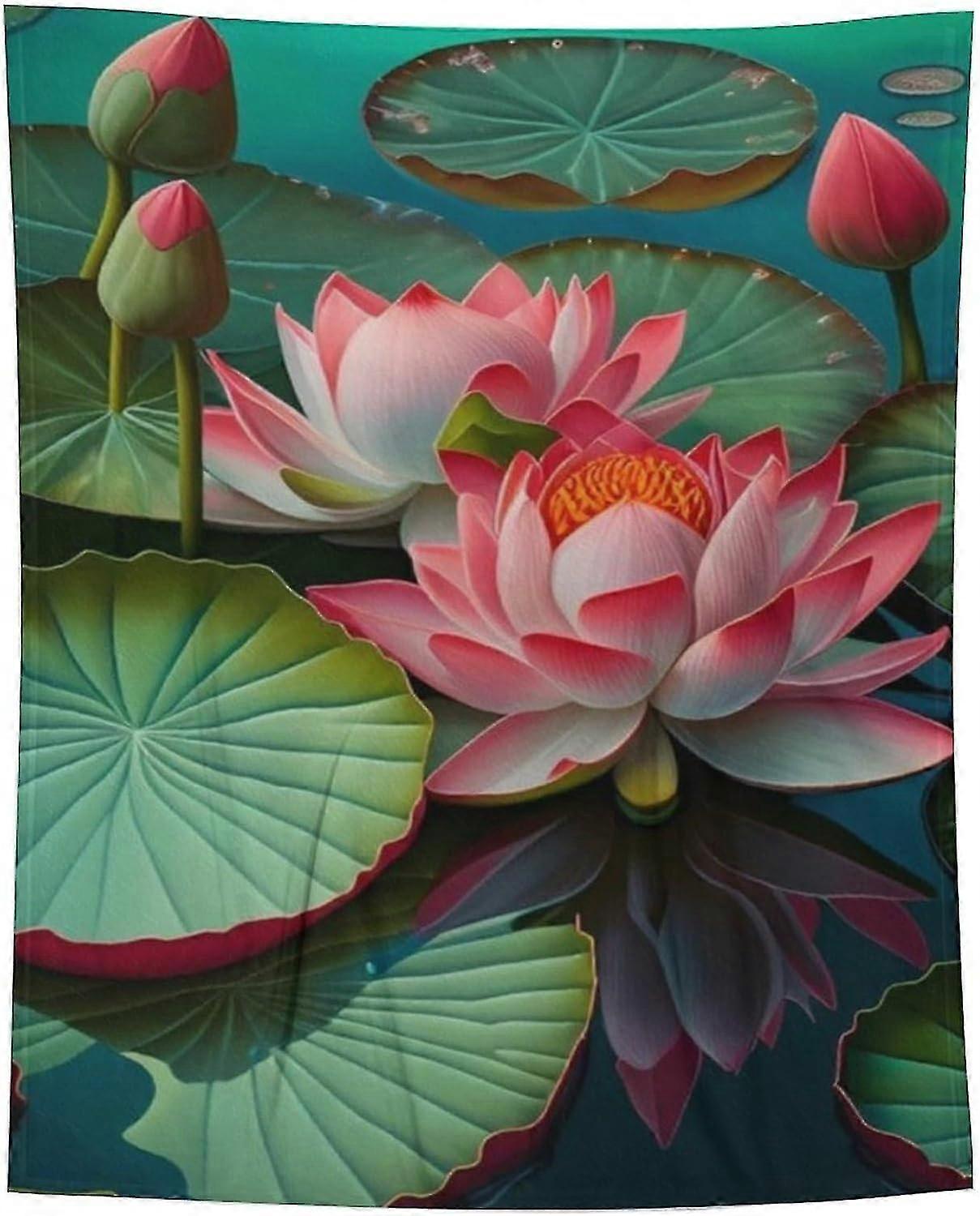 بطانية لوتس مكافحة بيلينغ رمي البطانيات مريحة دائمة لأريكة مكتب لوتسQ / Q2866ids12445