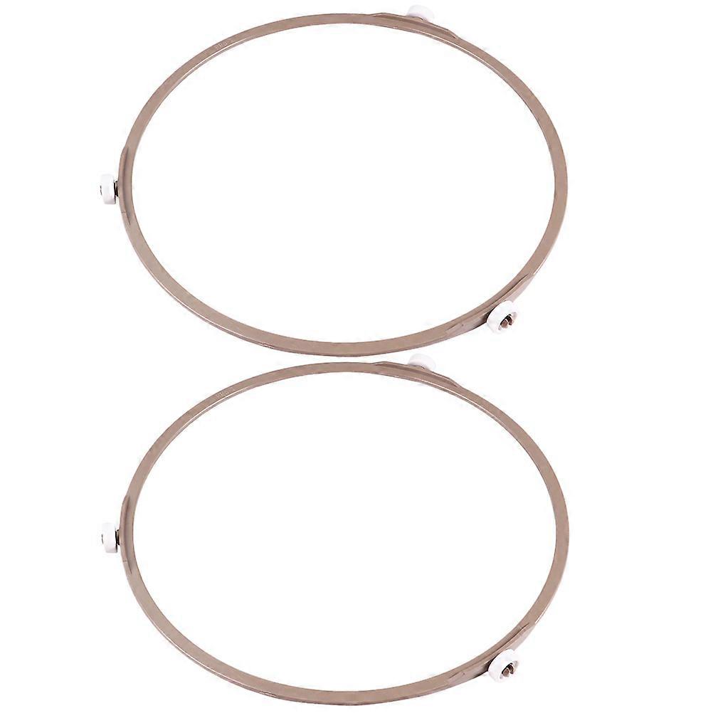 2Pcs Microwave Turntable Ring Glass Turntable Plate Roller Round Tray Roller Support