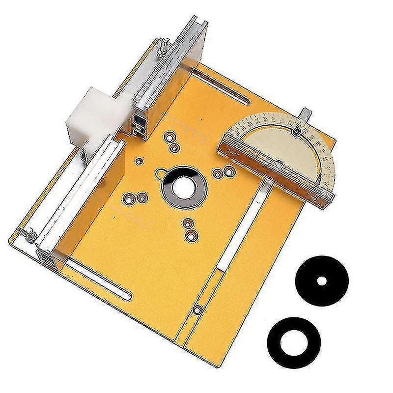 Aluminum Router Table Insert Plate Wmiter Gauge For Woodworking Benches Table Saw Multifunctional T
