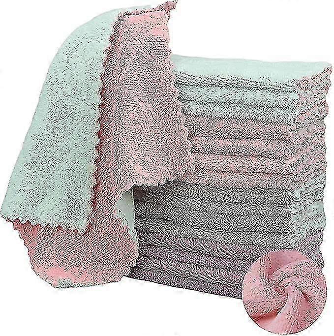 Πετσέτες κουζίνας - Πανί καθαρισμού μικροϊνών - Πετσέτες πιάτων Premium, Σούπερ απορροφητικά πανιά πιάτων Coral Velvet, είδη καθαρισμού για κιτ καθαρισμού