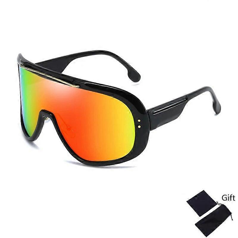 Emosnia Oversized Classic AdultSolbriller Voksen One Piece Brand Design Windproof Solbriller Sports Shield Big Frame Mand UV400