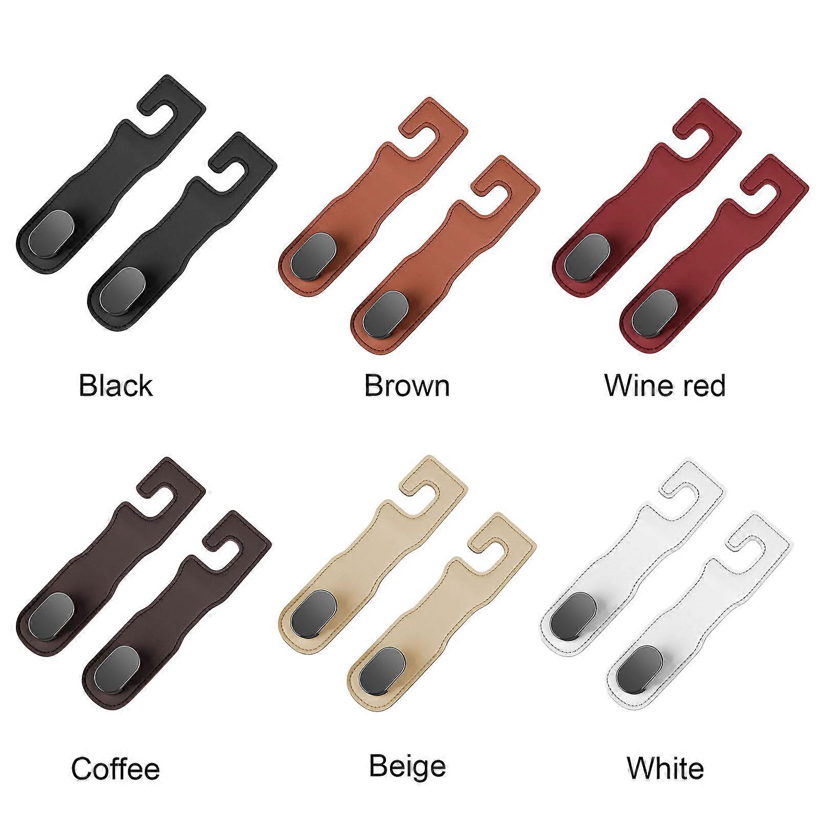 thumbnail image 2 of 4-Piece Car Seat Back Hanger Hooks - Black, For Purses, Bags, Groceries - Headrest Mount 2 of 9
