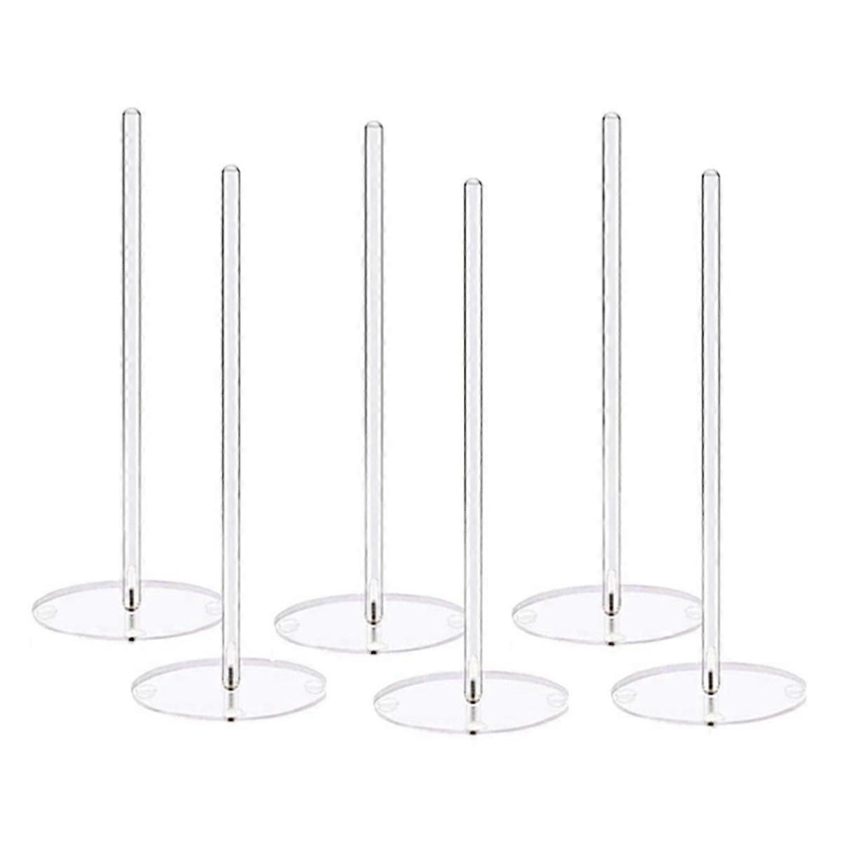 Donut Stand 6 Pack,Akryl Bagel Stand,Donut Display Stand för dessertbord,Bagel Display Tower för födelsedag, bröllop