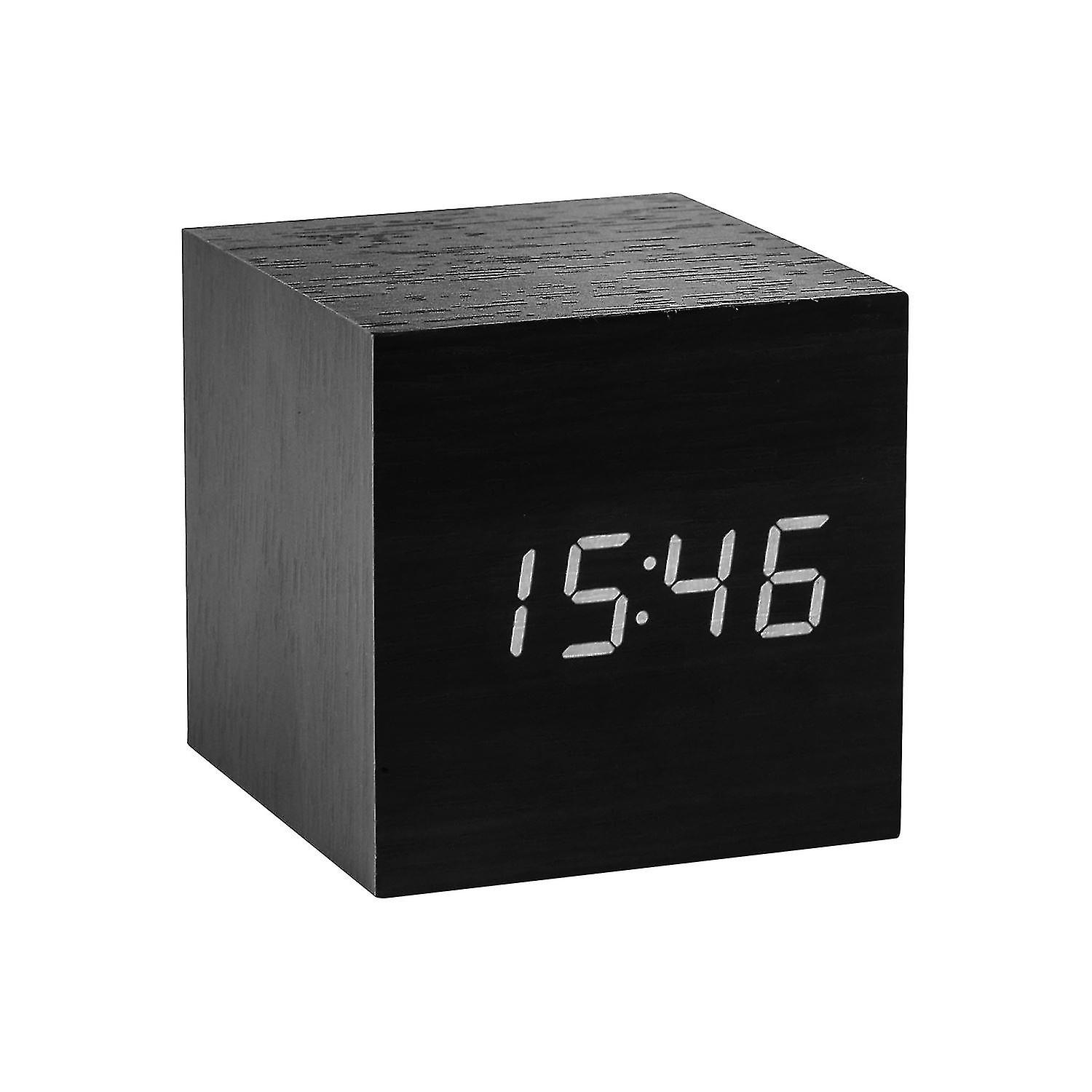 Gingko Cube Led Click Clock Réveil avec activation sonore (heure, date et température) Différentes couleurs