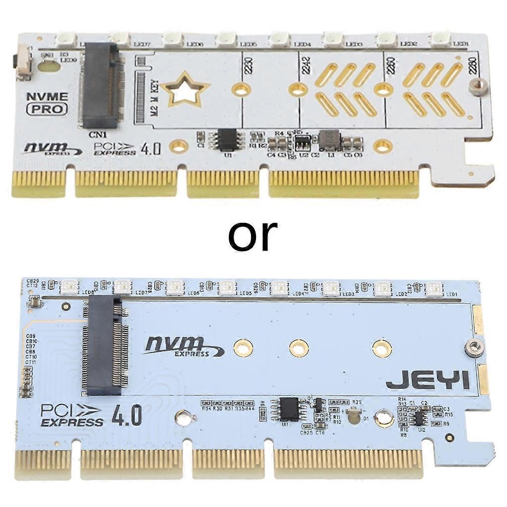 SSD PCIE Adapter M-key M.2 NVME SSD PCIE LED Expansion Board PCIE 4.0 X16 Card