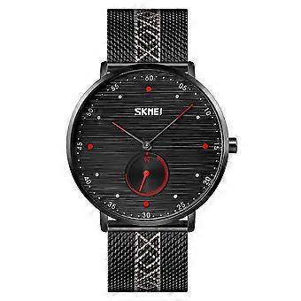 SKMEI Men Horizontal Striped Dial Quartz Watch