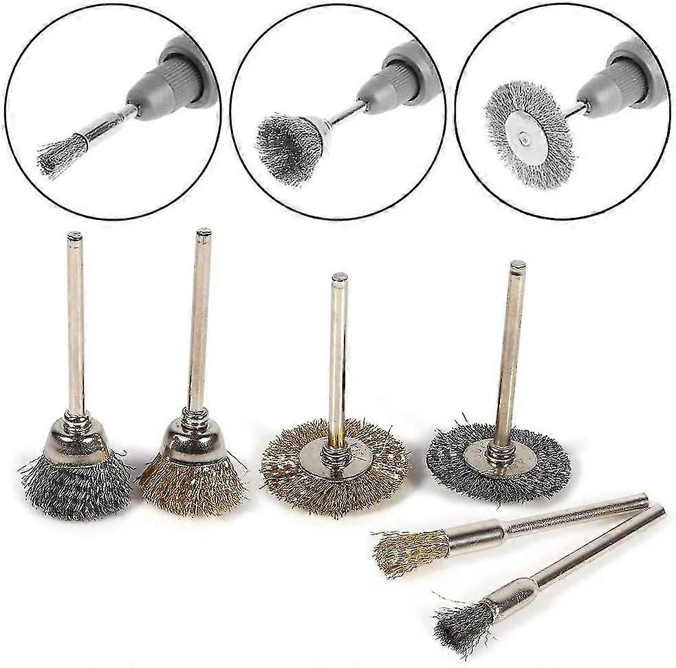 36 stk Drill Børste Stål Messing Polering Børste Wire Børstepolering