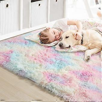 AROGAN Plüsch-Teppich Läufer – Flauschig, Fusselfrei, Rutschfest, Für Kinder- & Schlafzimmer