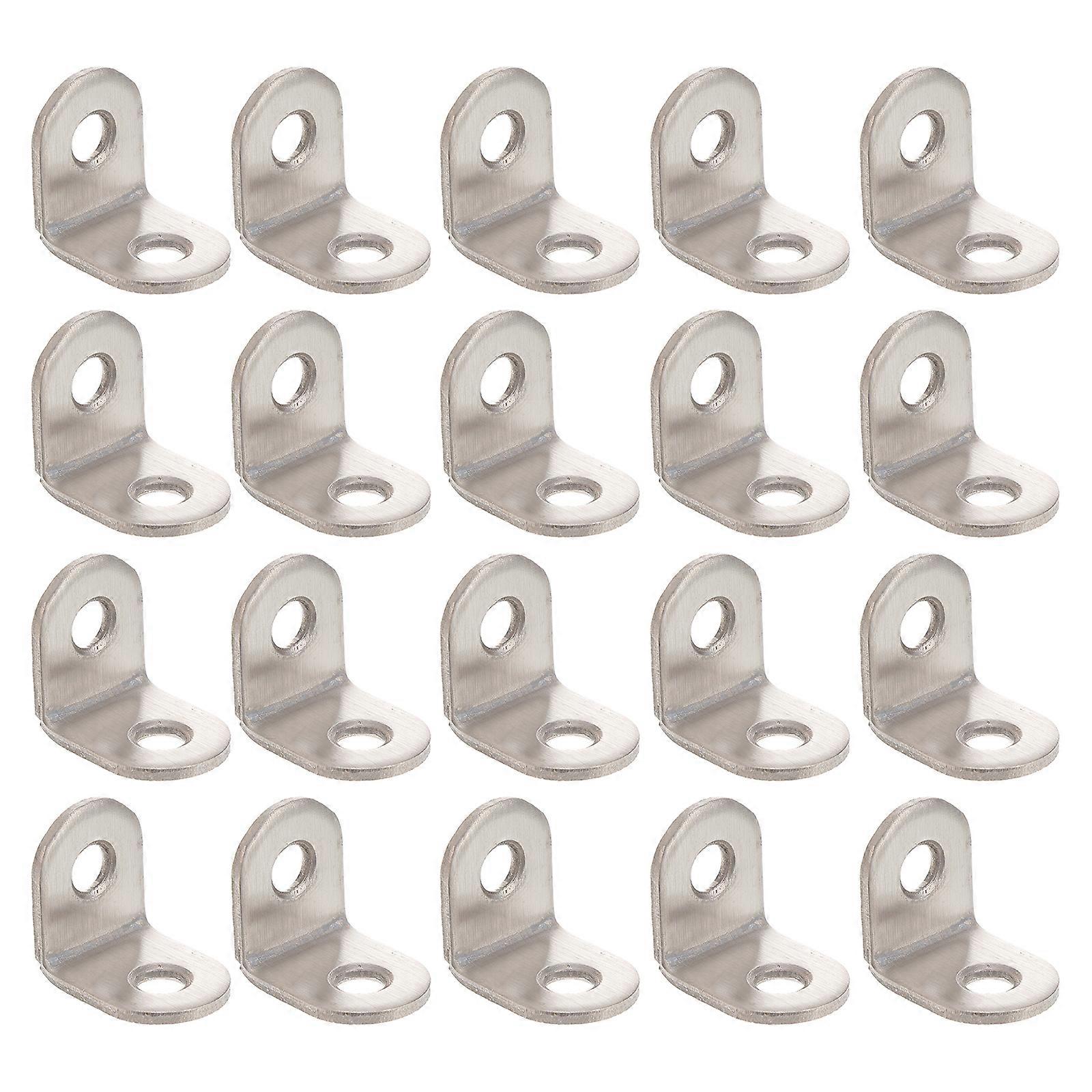 20 Pcs Metal Corner Brackets Joint Angle Bracket Silver Angle Brackets L Bracket Corner Brace