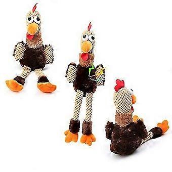 Pet Toy Chicken Dog Chew Toy Skinny Rooster Plush Cleaning Teeth Bite Puzzle Play Toy