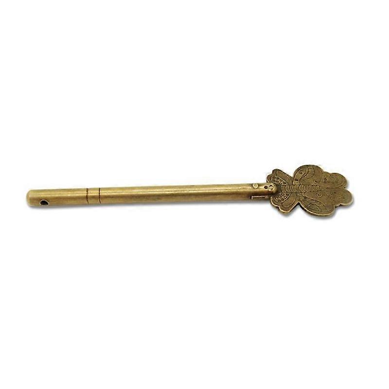 Metal Leaf Shape Retro Style Cabinet Key Latch Barrel Bolt Pure kobber, messing (A-5-F6)