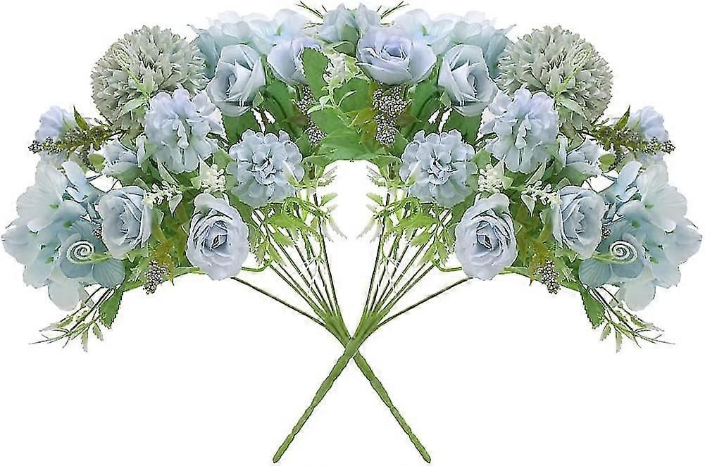 2pcs Artificial European-style Core-spun Peony Bouquet, 7 High-end European-style Core-spu Gift