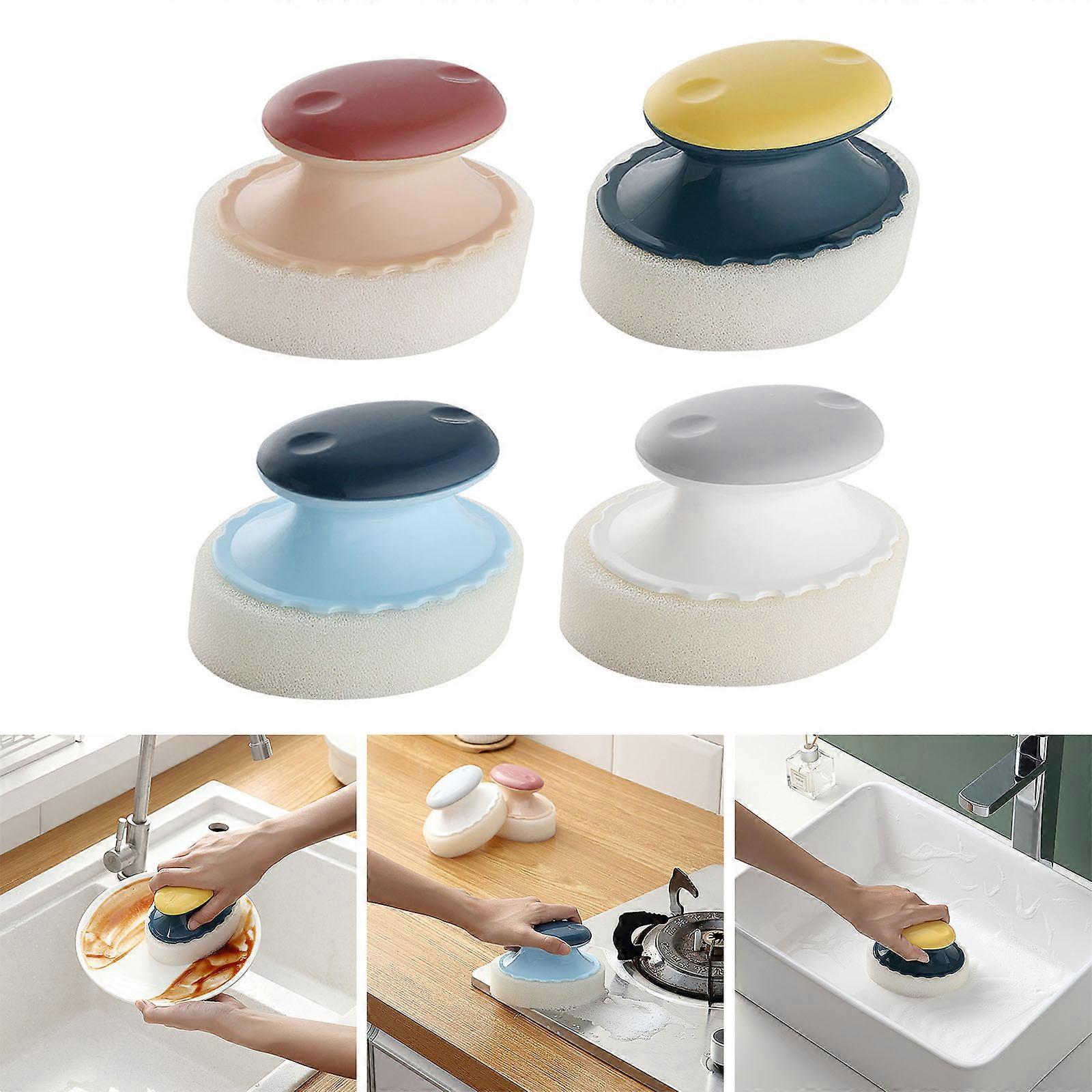 New-4pcs Magic Sponge Eraser Dish Brush Dishwashing Brush
