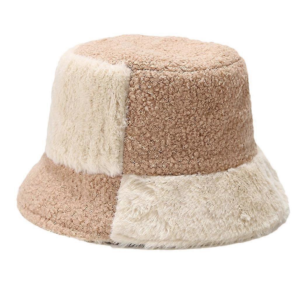 Unisexe Fisherman Cap Color Block Stitching Street Basin Hat Automne Hiver Décontracté
