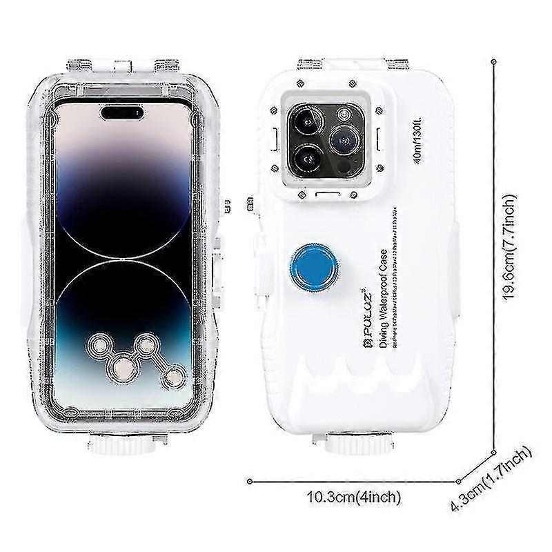 40m/130ft Waterproof Case For Iphone 14 / 14 Pro / Iphone 13 / 13 Pro / Iphone 12 / 12 Pro