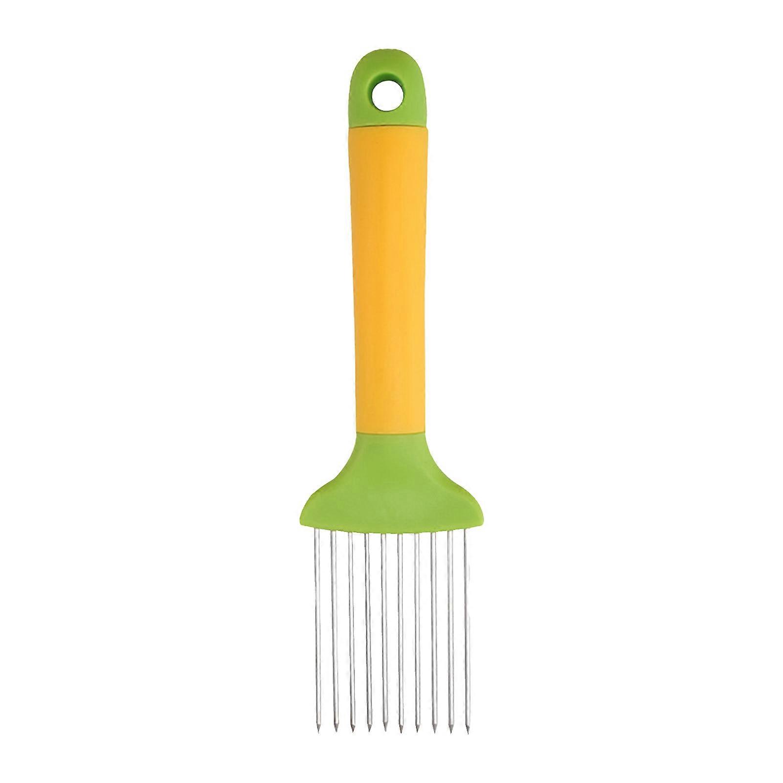 Onion Holder Slicer Meat Tenderizer Tool Stainless Steel Cutter for Slicing And Storage Potato Kiwi Avocados Tomato Eggs Vegetable Carrots Efficient K