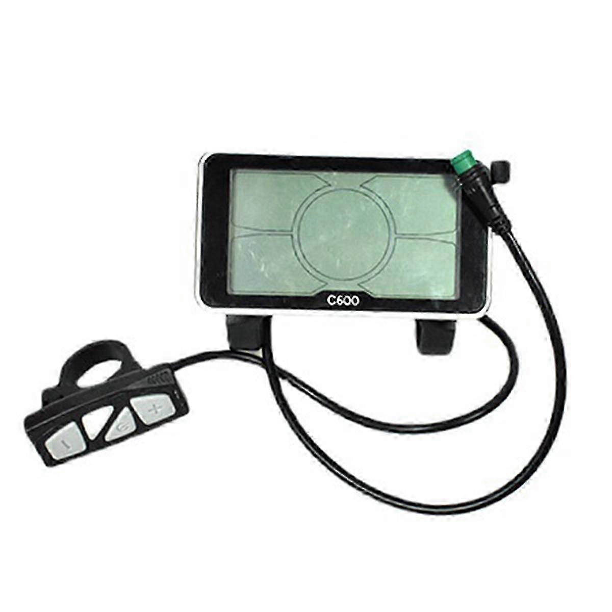 5s protocolo 24v 36v 48v lcd c600 grande 4 polegadas tela grande display de bicicleta elétrica com conector à prova d'água