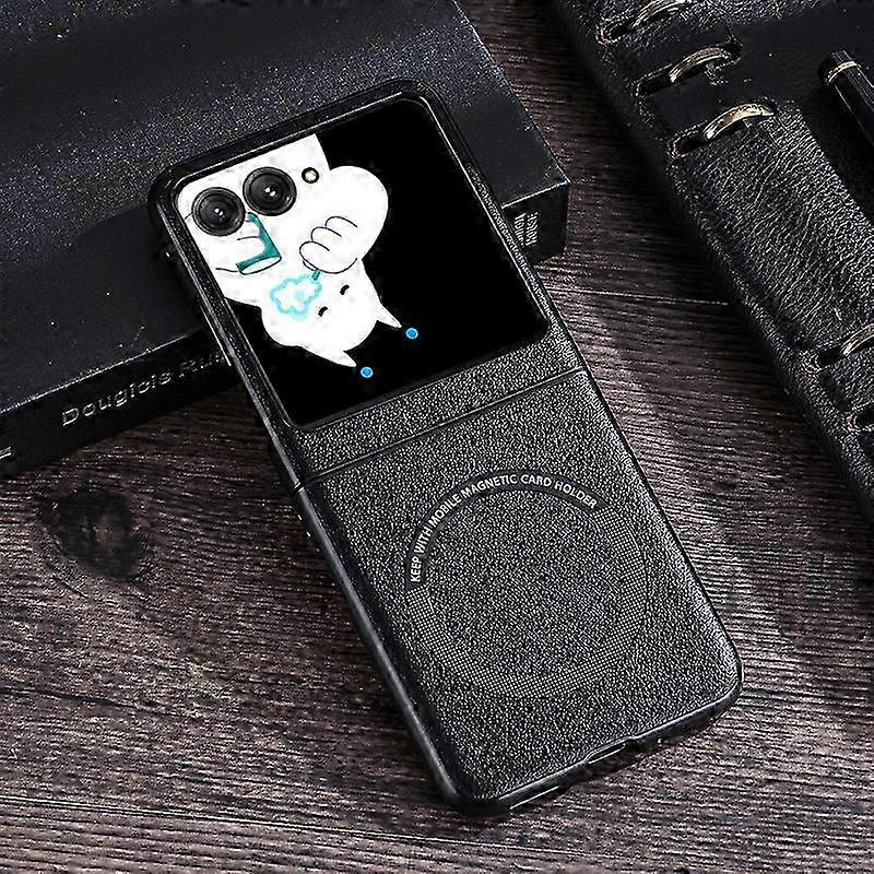 Magsafe Slim Shockproof Phone Case for Motorola Razr 50 Razr 50Ultra Leather + Hard PC Shell Ultra Thin Cover