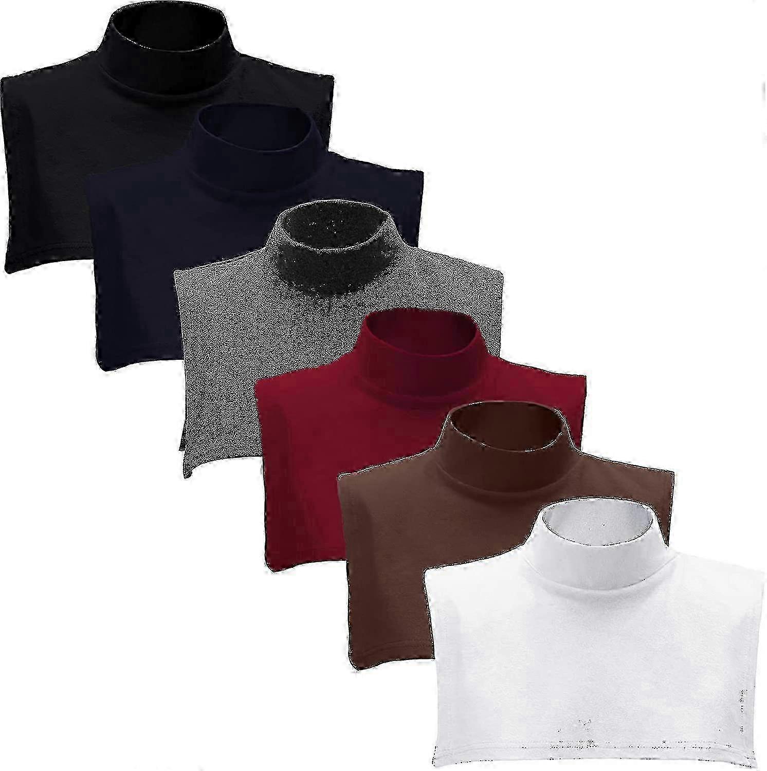 Fake Turtleneck Dickey avtakbare krager Sett Half Top Mock Bluse krage for kvinner Menn