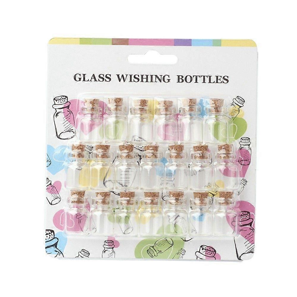 Clear Glass Jar Wishing Bottles Vials with Cork Bead Containers Clear 2.2x1.5cm Bottleneck: 0.7cm in diameter Capacity: 2ml(0.07 fl. oz)