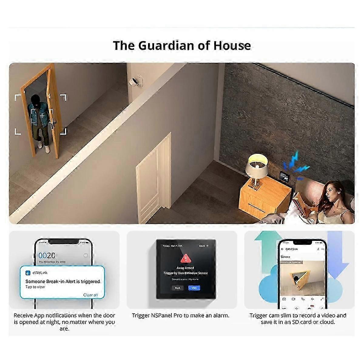 Snzb-04P Zigbee ドアおよびウィンドウセンサーローカルスマートシーンリンケージ改ざんアラームセキュリティAlexaホームと互換性があります