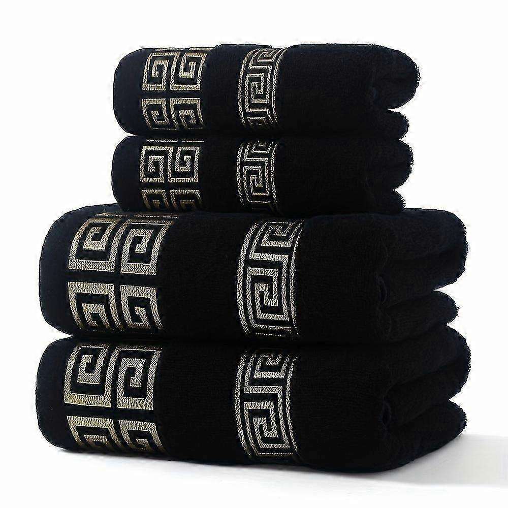 New style 1pc Geometric Pattern Hand Towel Bath Towel, Household Cotton Towel, Soft Face Towel, Quick-drying Absorbent Towel For Home Bathroom, Bathro