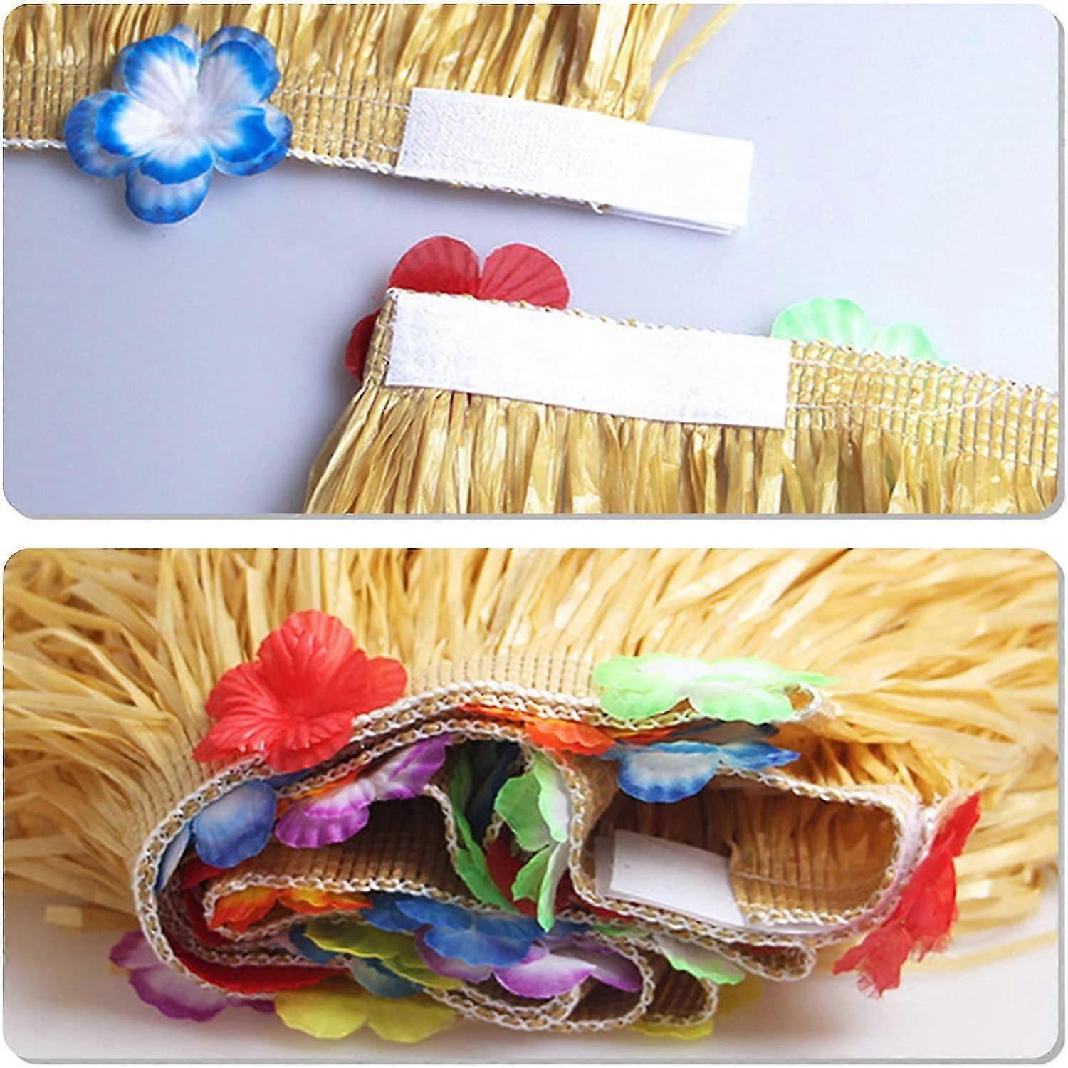 Hawaiian Party Decorations Set With Grass Table Skirt Hawaiian Leis Palm Leaves Hibiscus Flowers Paper Pines Umbrellas/flaos/pines 3d Fr
