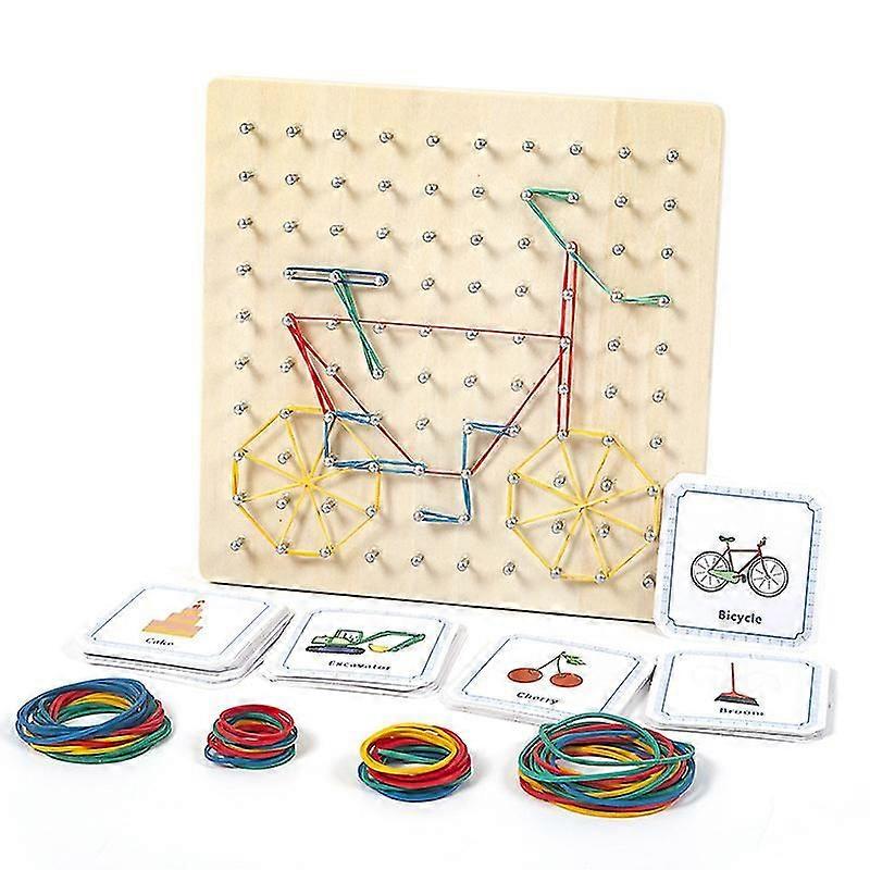 Boys And Girls,graphical Educational Mathematics Material With Rubber Tie And Cards, Preschool Kids Mathematical Brain Teasers, Early Learning Develop