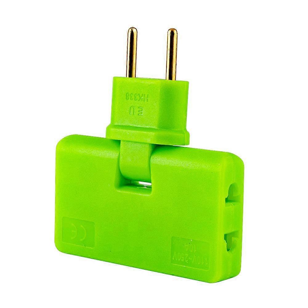 1Pc 180 Degree Rotate Plug EU Converter 1 In 3 Multi Plug Wireless Outlet Adapter