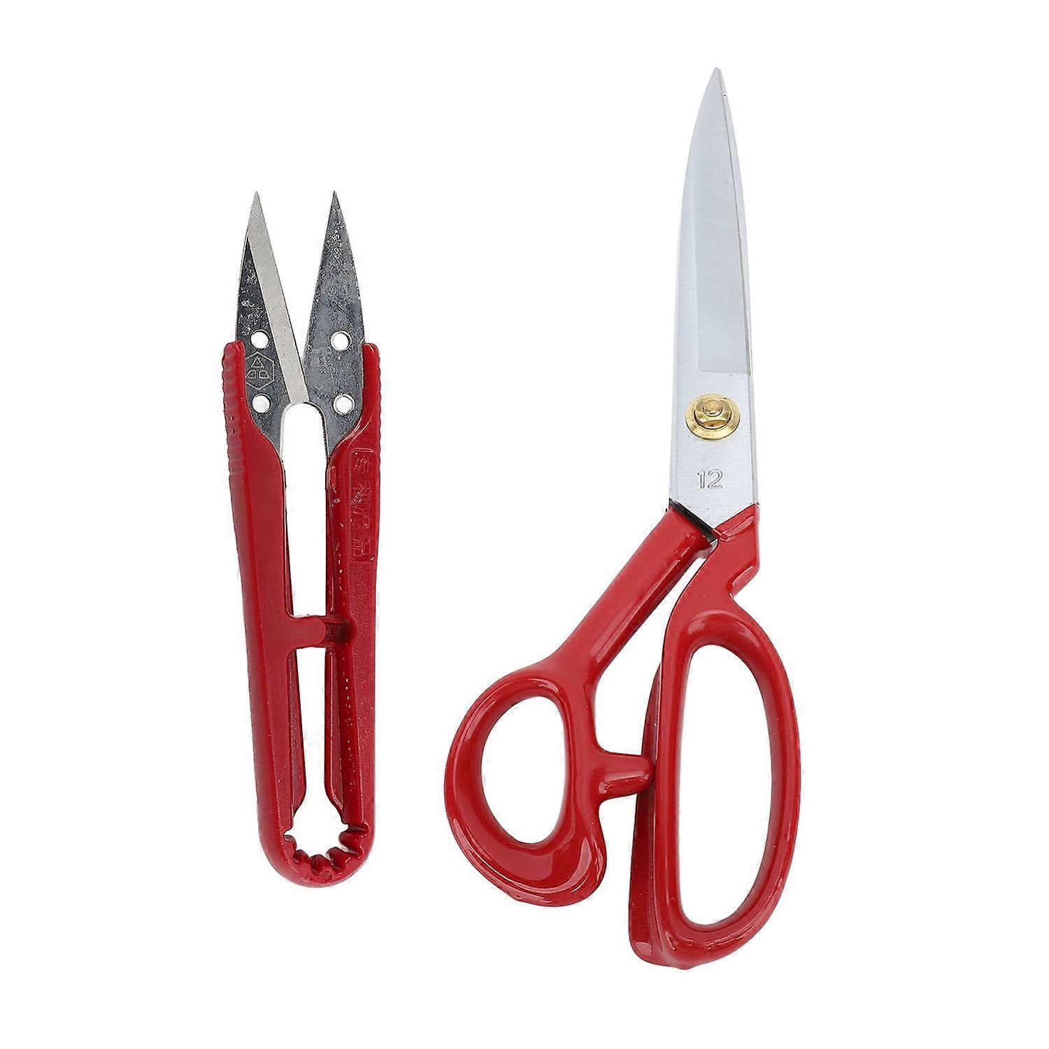Sewing Scissors Set Rustproof Stainless Steel Tailor Scissors and Thread Snipper Ergonomic Rubber Ha