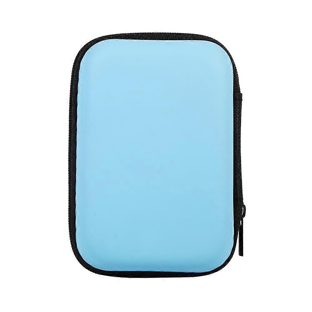 Mini Storage Bag Gadgets Organizer Portable Case For Earphone U Disk Data Cable Hot (Blue)