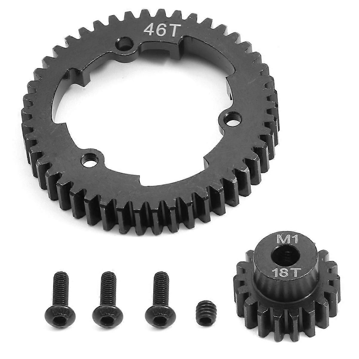 RC Car Mod Hardened Spur Gear Kit for 1/5 1/7 XO-1 1/10 1/10 E- 2.0V XL 46T+18T