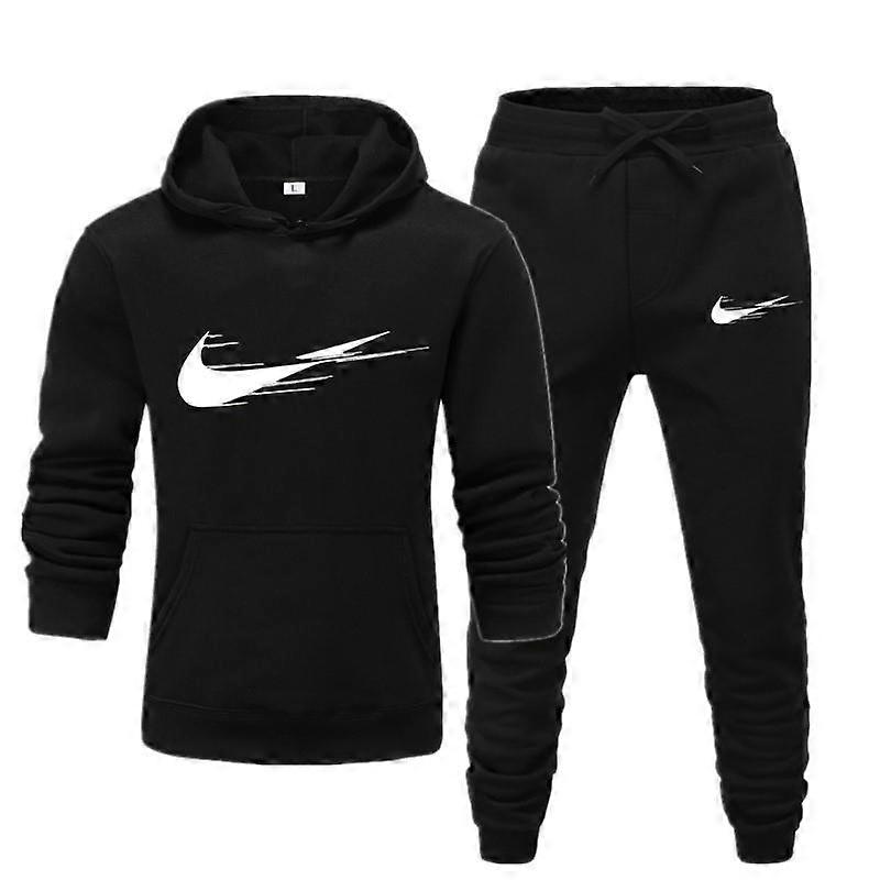 Men's Women Autumn and Winter New Print Style Casual Solid Hoodie Set Couple set