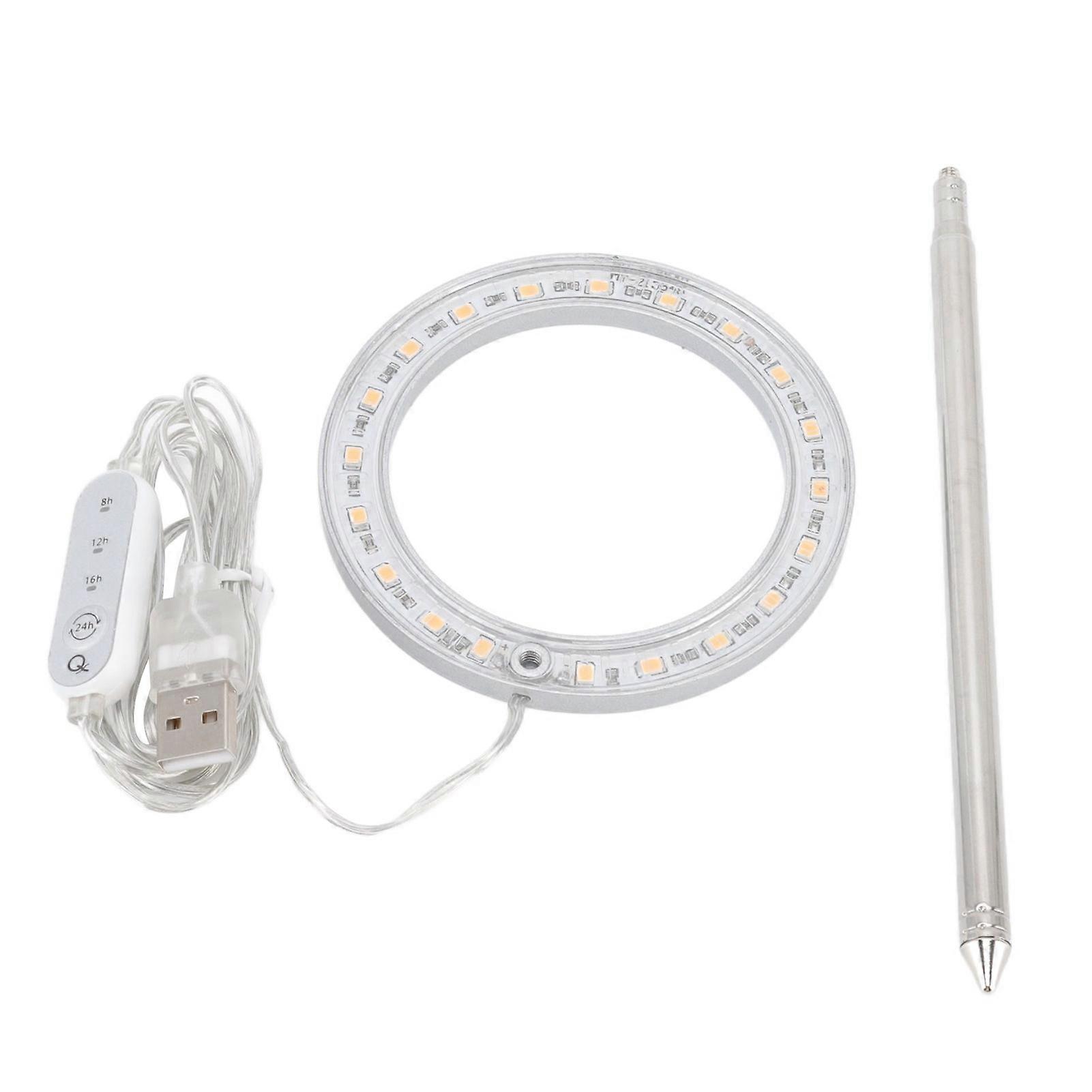 Full Spectrum Grow Light for Indoor Plants, Compact Design for Small Plants Promotes Healthy Growth and Flowering, Auto ON/OFF Timer Ensures