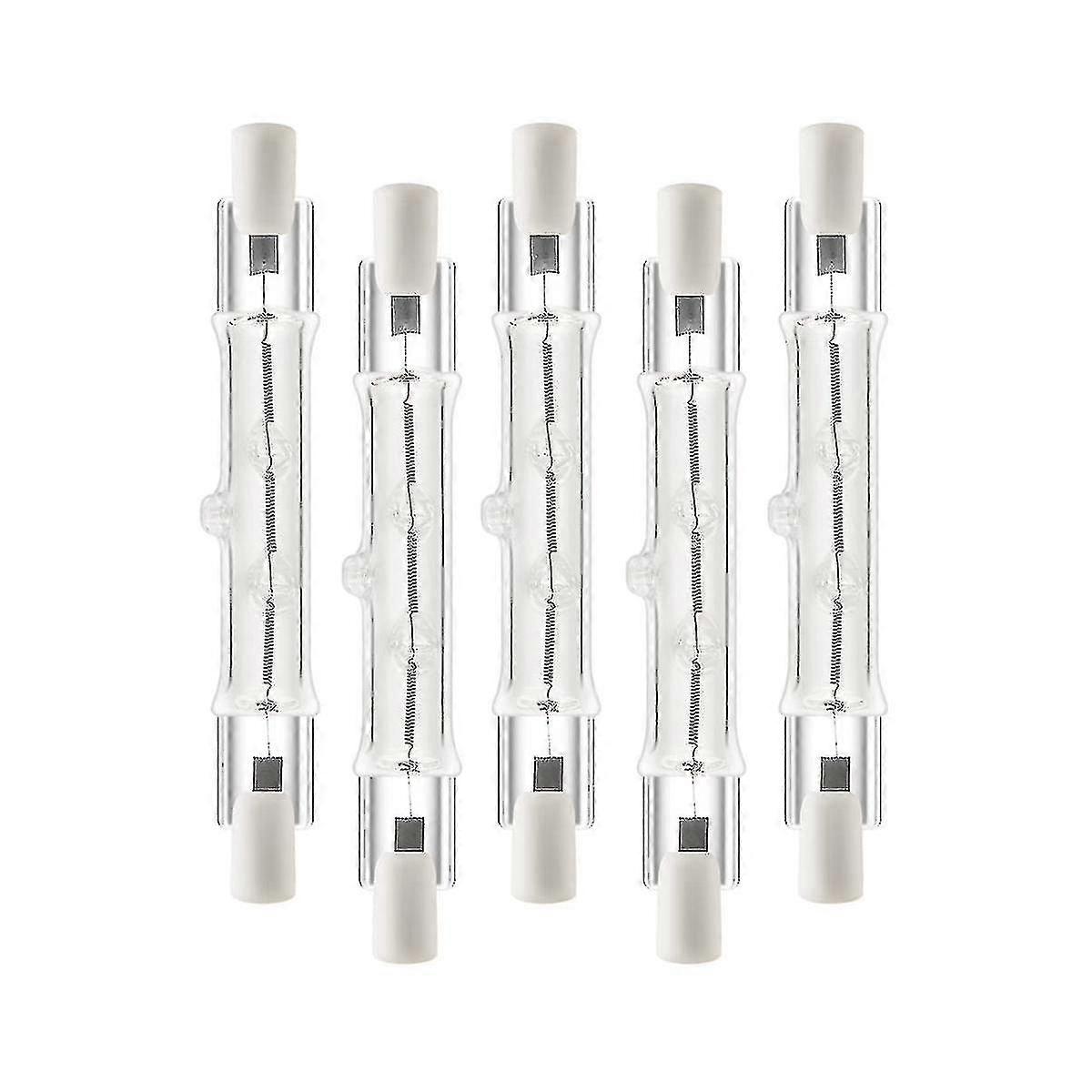 5 Pack R7s 118mm 300w 230v,r7s Halogen Linear Light Bulb, Dimmable Halogen Lamp Compatible with Cons