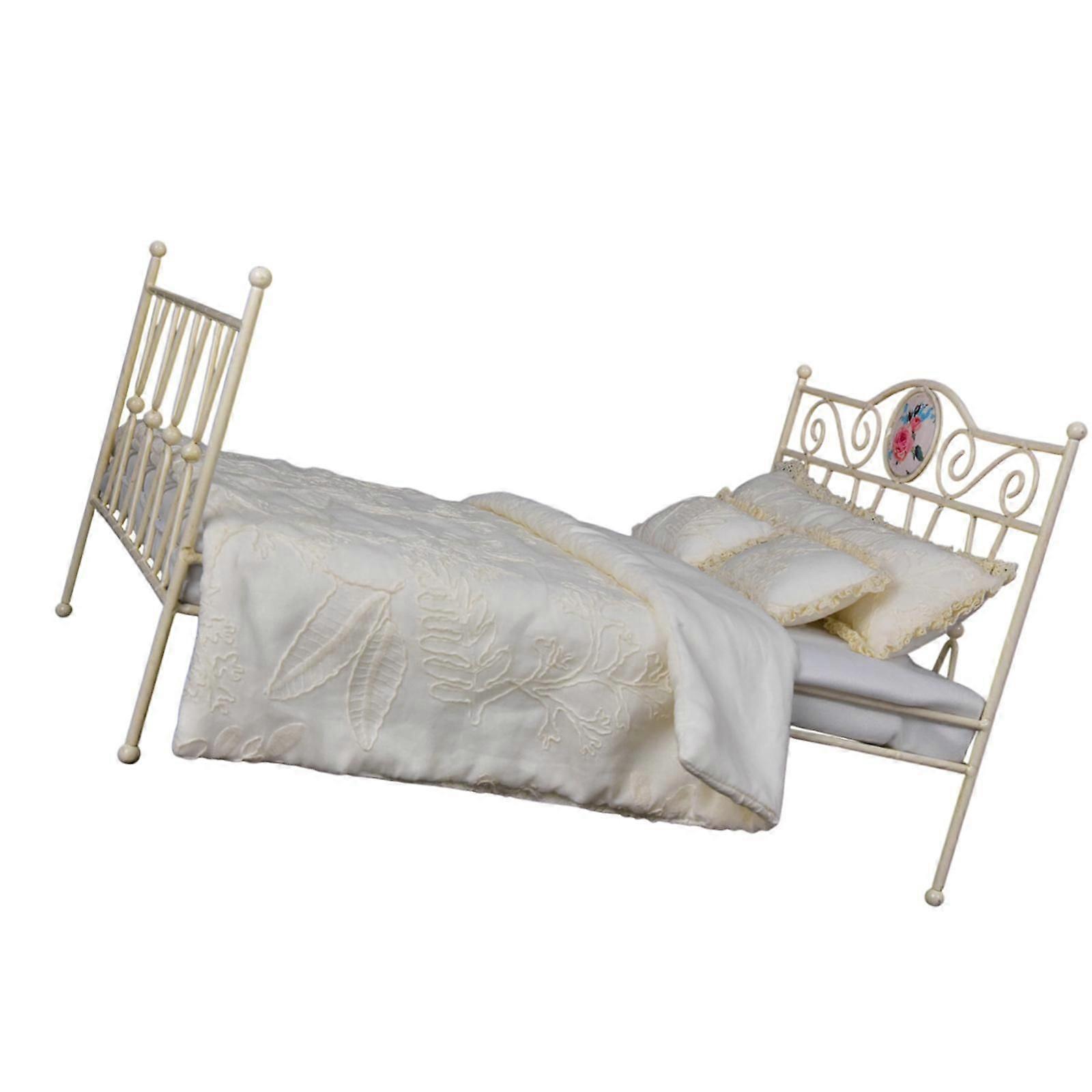 1:6 skala dukkehus seng to enkeltsenge til møbler liv scene layout rollespil