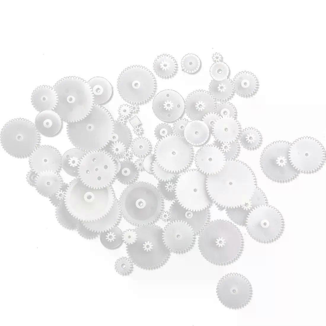 Different Styles White Plastic Gear Kit 58 Pcs For Remote Control Toys