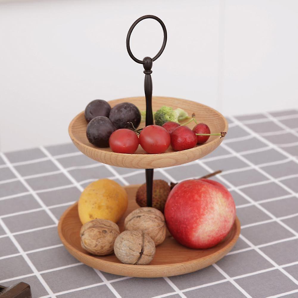 Zoegneer Présentoir à Gâteau 3 Niveaux Rond En Bois Massif – Plateau Dessert Élégant Pour Mariages Et Fêtes