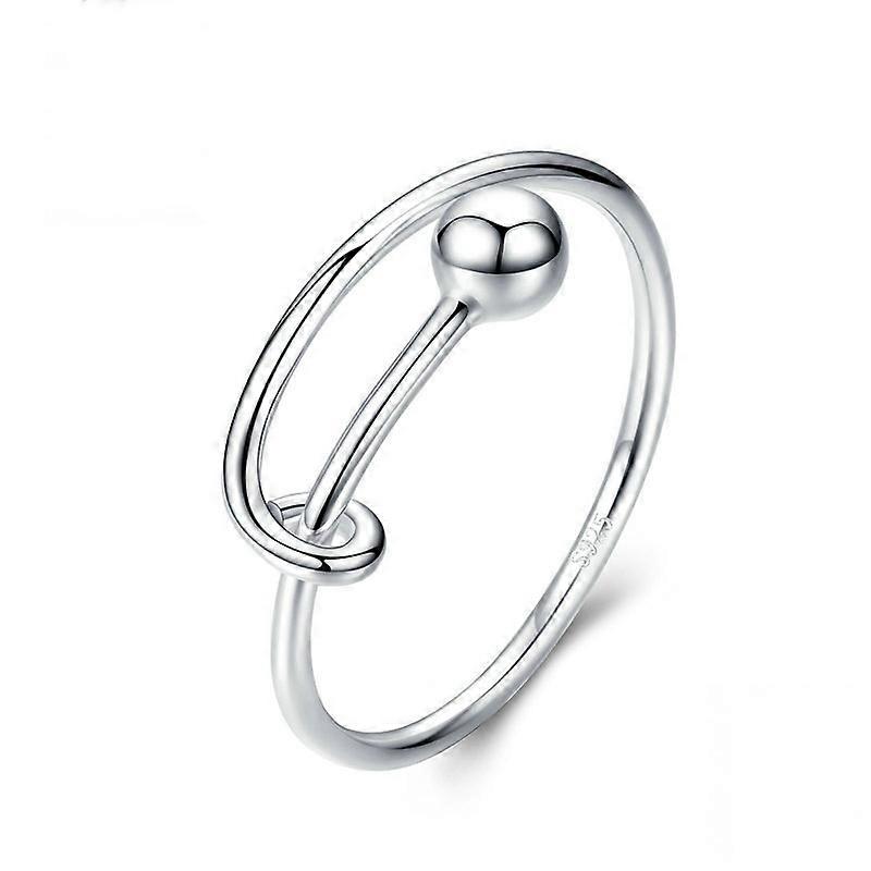 S925 Sterling Silver Ring Platinum Plated Open Ring SCR520